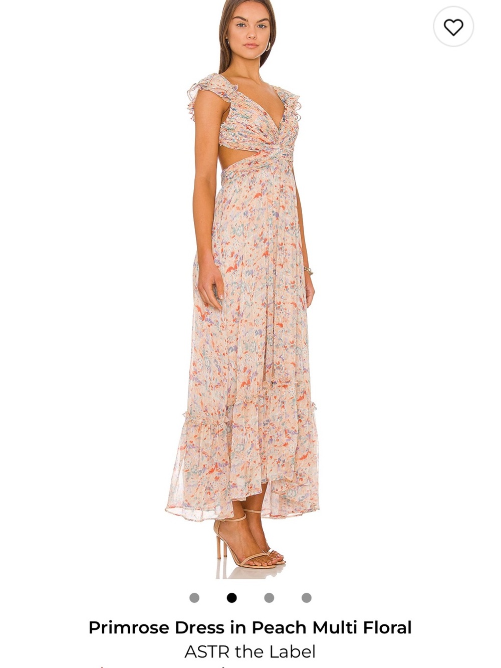 Astr Peach Multi Floral Cutout Maxi Dress - Picture 2 of 3